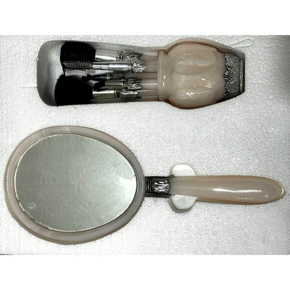 Vintage Victorian Classics Vanity Mirror & 6-Piece Brush Cup Set - Picture 8 of 12